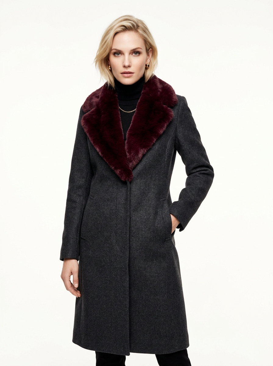 Double-Breasted Camel Wool Belted Trench (alternate view)