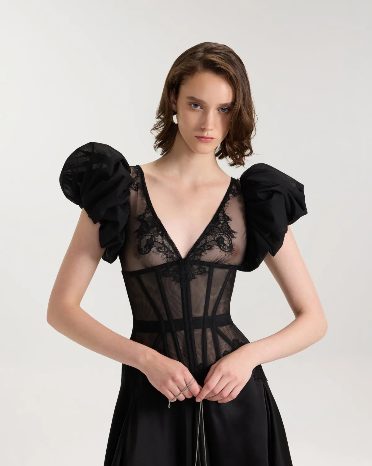 SCULPTURAL VELVET STRAPLESS