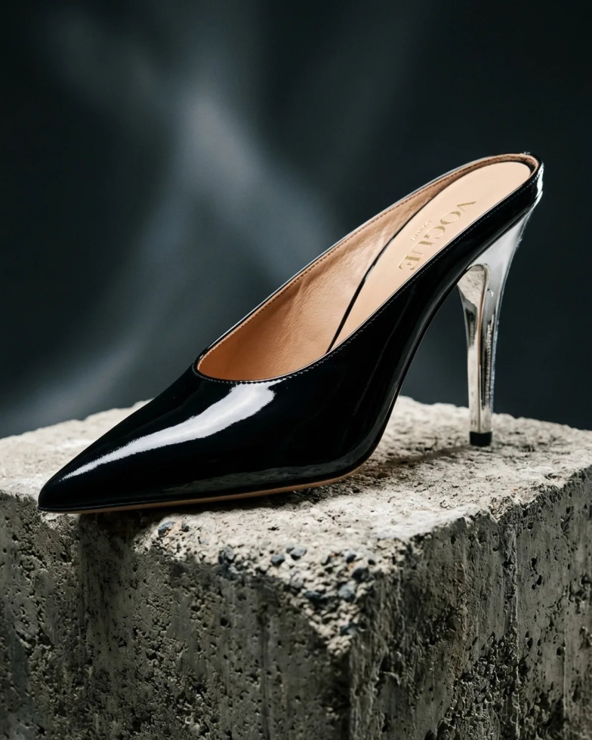 Lethal Pointed-Toe Patent Mules (alternate view)