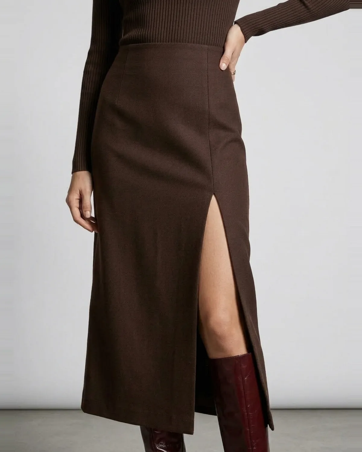 She Comes Home Slip Dress—Black (alternate view)